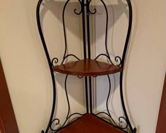 French Country Style 4-Tier Corner Shelf