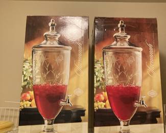 Savannah Cut Glass Beverage Dispensers