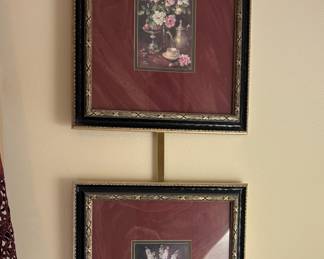 Pair of Floral Prints Signed Pike