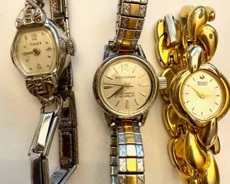 Timex Women's Wristwatch, Bucherer Swiss Made Women's Wristwatch, Seiko Quartz Women's Wristwatch
