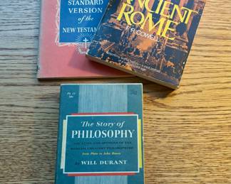 Life in Ancient Rome by F.R. Cowell, The Story of Philosophy by Will Durant
