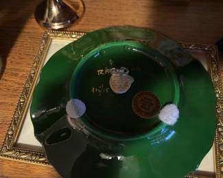 Lavorato A Mano In Oro Zecchino Hand Painted Decorative Plate