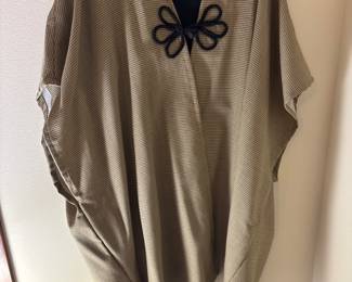 Tan & Black Ponco with Shepherds Check Pattern Fabric