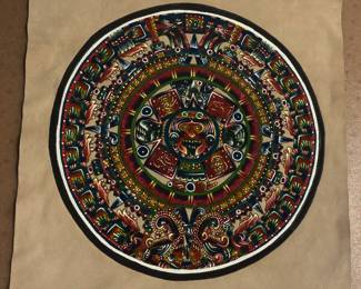 19" x 19" Mayan Calendar on Suede