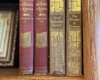 The Tower of London by William Harrison Ainsworth, Great Detective Stories by Walter J. Black, The Works of Ralph Waldo Emerson by Walter J. Black Gilding