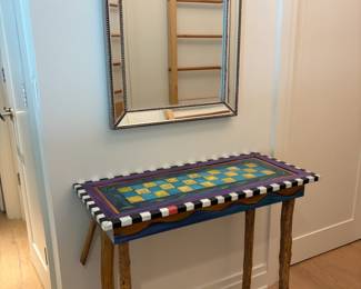 Painted table and mirror
