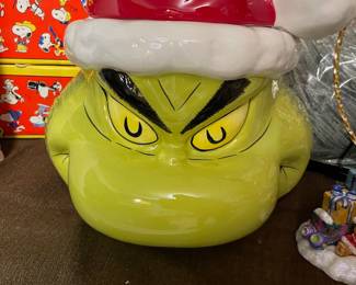 Dr. Seuss Grinch Ceramic Cookie Jar