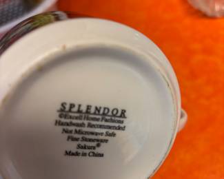 Splendor "Sakura" Burgundy Stoneware Dinnerware Set