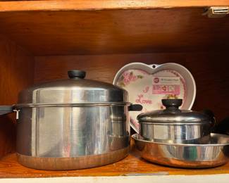 Revere Ware Copper Bottom Pots & Pans