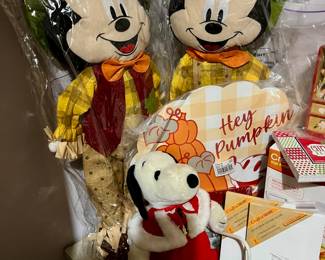 Scarecrow Mickey & Minnie Mouse Plushes