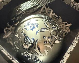 Vera Bradley Silver Floral Ornament