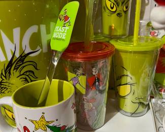 Grinch Themed Christmas Cups, Mugs & Utensils