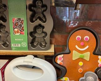 Nordic Ware Holiday Collection Gingerbread Man Baking Pan, Wilton Gingerbread Man Nonstick Cookie Pan