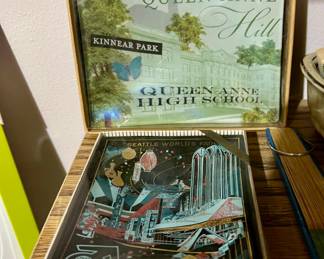 1962 Seattle World's Fair Smoked Glass Ashtray 