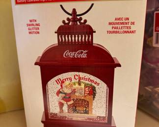 Battery-Operated LED Coke Santa Lantern