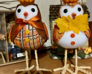 Thanksgiving Fall Bird Figurines