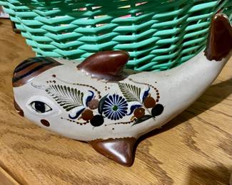 Tonala Style Pottery Whale Figurine
