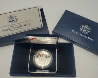 Lot 1161 2002 US Mint US Military Academy Bicentennial Commortive Silver Proof Coin