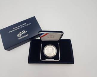 Lot 1191 2006 US Mint Benjamin Franklin Commerative Coin Program Scientist Silver Dollar Proof