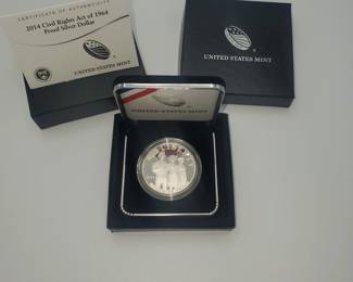 Lot 1171 2014 US Mint Civil Rights Act of 1964 Silver Dollar