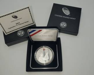 Lot 1177 2011 US Mint September 11 National Medal One Ounce Silver Proof