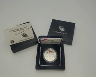 Lot 1170 2014 US Mint Civil Rights Act of 1964 Silver Dollar