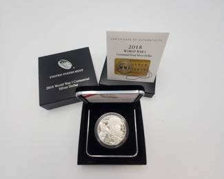 Lot 1188 2018 US Mint World War I Centennial Silver Dollar