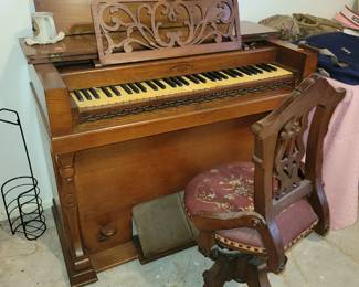 Pump organ and stool