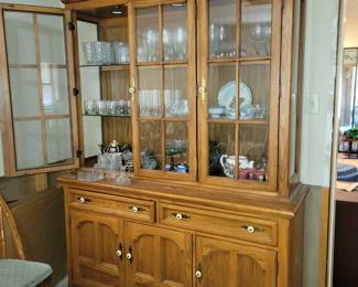 Oak china cabinet