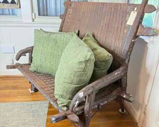 Side ViewBus Bench from India 55" wide and 53.5" tall