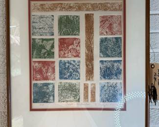 Becky Sansing Artist Proof Nature Abstractions 1978 19" by 22"