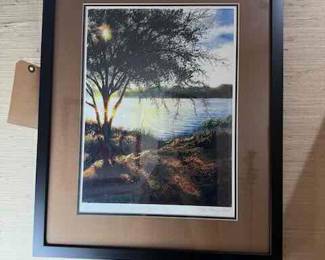 Mitzi Holt, Pensacola Artist,  Sunset on Bayou Texar,  21.25 " by 17 "