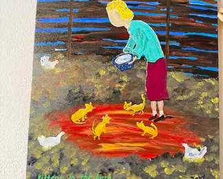 Outsider Artist Toby Hollinghead from Opp Alabama  16" by 20"