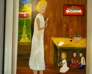Outsider Artist Toby Hollinghead from Opp Alabama 36" by 24" painted on canvas