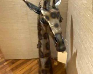 Metal Giraffe Sculpture- artist unknown 40" tall purchased at the Greater Gulf Coast Arts Festival