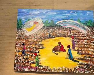 Outsider Artist Toby Hollinghead from Opp Alabama 20" by 16" canvas