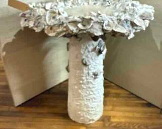 Oyster Encrusted Bird Bath purchased in New Orleans