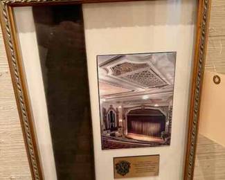 13" by 16" Piece of Original Stage Curtain from the Saenger