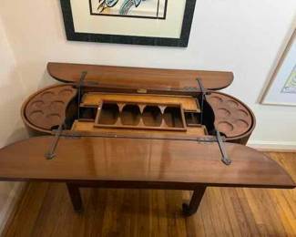 Art Deco Riviera Cocktail Wagon 45"w by 16" d by 30" high