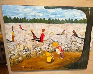 Outsider Artist Toby Hollinghead from Opp Alabama 28" by 22" painted on canvas