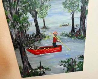 Outsider Artist Toby Hollinghead from Opp Alabama 16" by 20" canvas