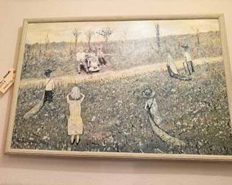 Outsider Artist Toby Hollinghead from Opp Alabama  38" by 25"