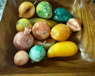 13 Pc Alabaster Fruit - sold as a set 