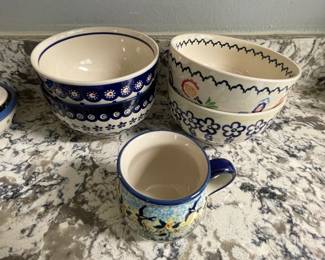 Polish pottery - priced as marked on sale day