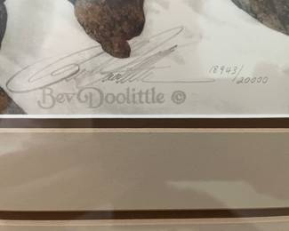 Beverly (Bev) Doolittle “Three More for Breakfast”. 25”x26” framed. Rare and sought after. $1,000