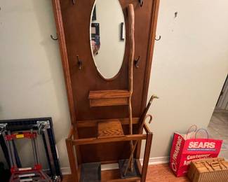 Antique hall tree. $250