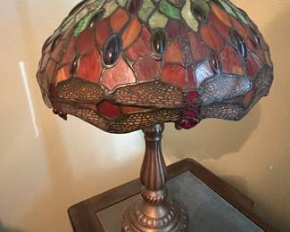 Reproduction Tiffany style lamp. $75