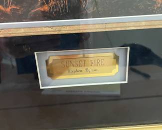 Stephen Lyman “Sunset Fire”. Signed and numbered, Beautifully, professionally matted and framed. 28”x41.5” $800