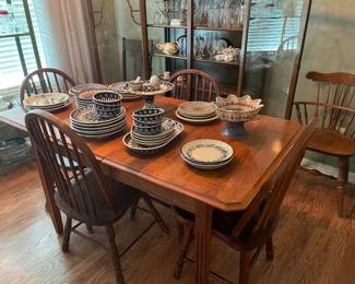 Great farm table shown with one leaf  $250