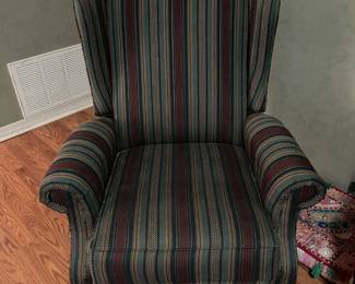 Upholstered wing chair recliner $150